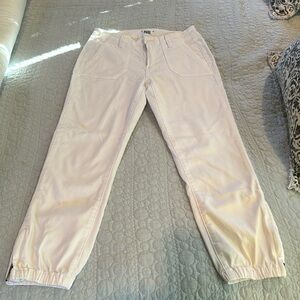 Paige white denim joggers